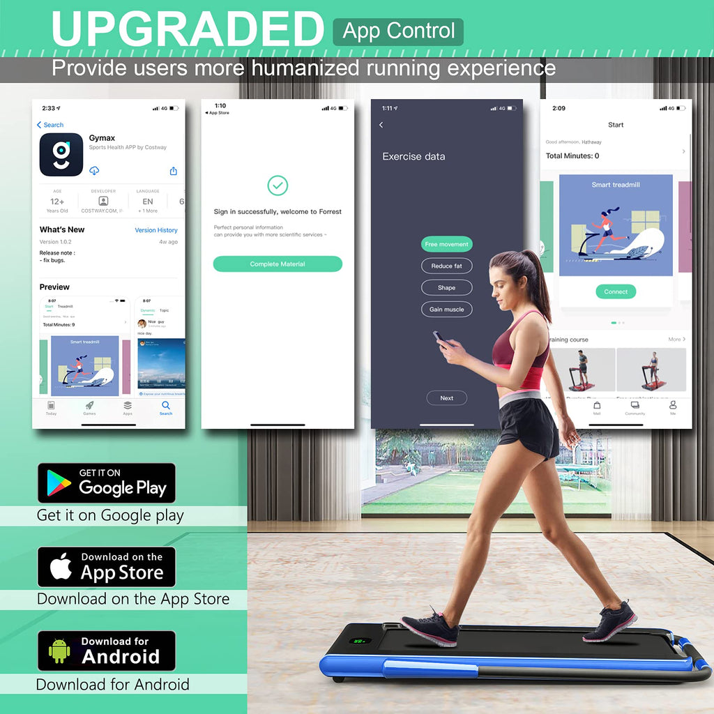 2 in 1 Under Desk Treadmill with Smart App F574616