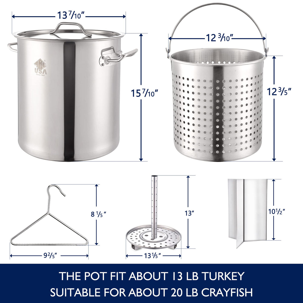 40QT Stainless Steel Stock Pot and Propane Burner A873671