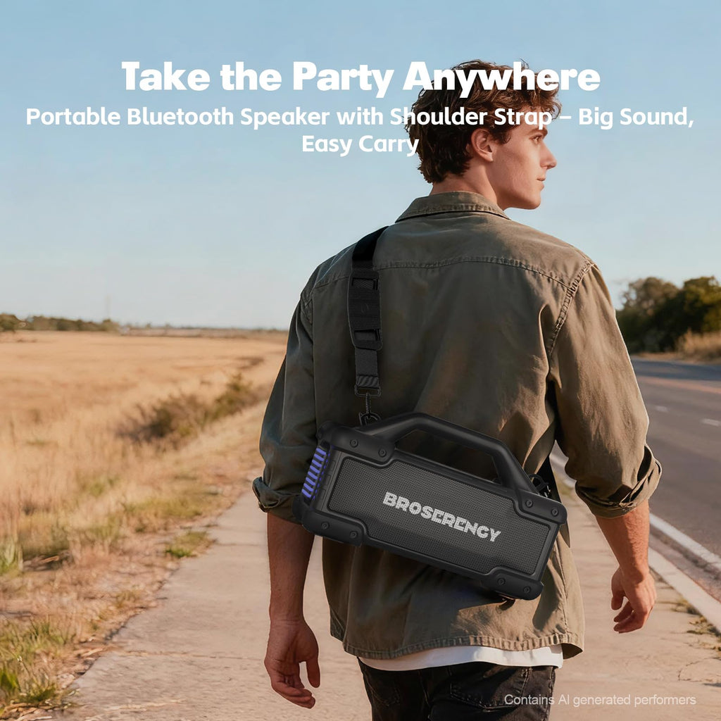Black Portable Water Resistant Bluetooth Speaker C206