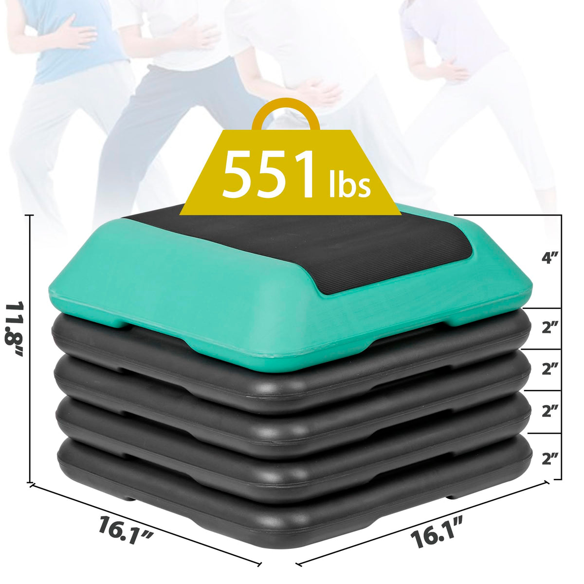 Adjustable Height Aerobic Step Platform Q302796
