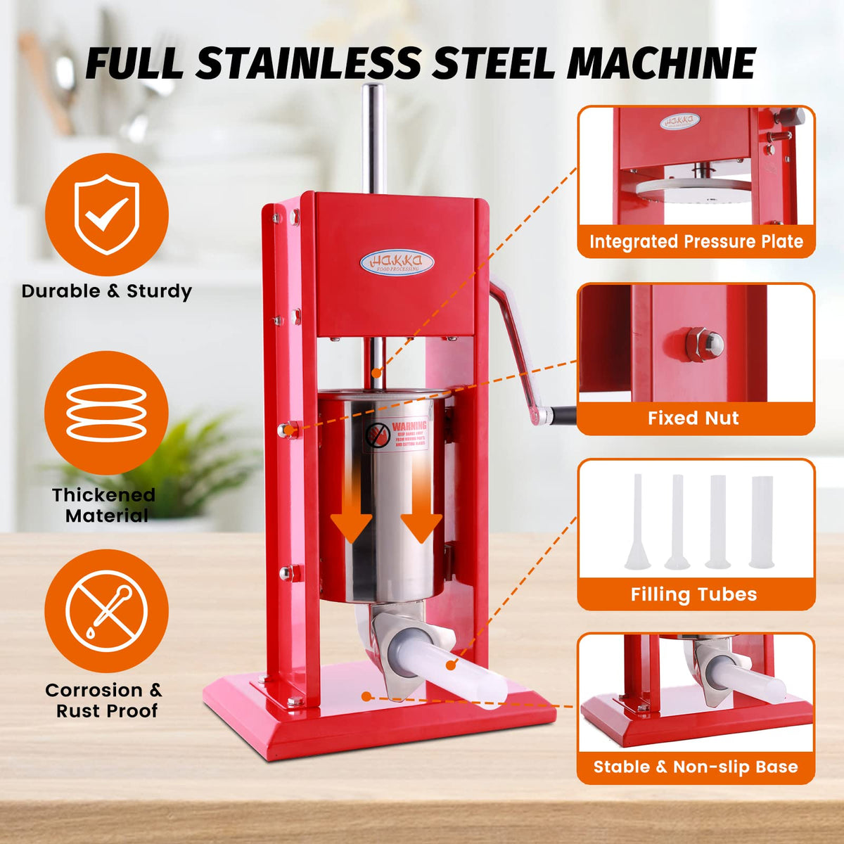 Stainless Steel Vertical Sausage Stuffer Y110