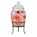 Glass Beverage Dispenser with Metal Stand 2 Gal F56891