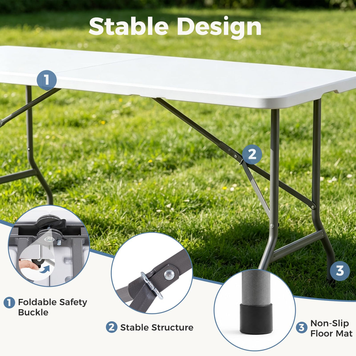 6 FT Folding Picnic Table B382