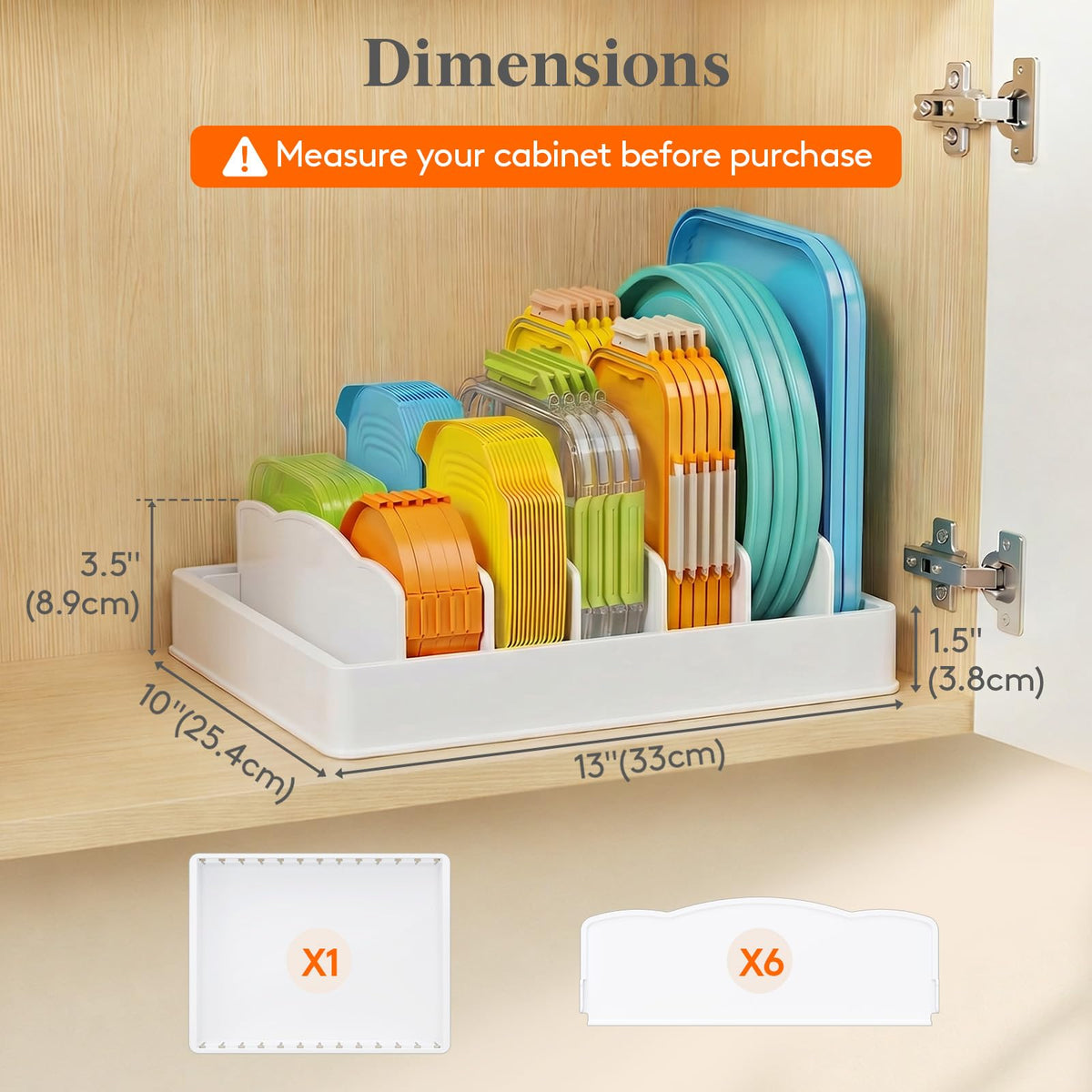 Kitchen Cabinet Organizer with 7 Sections Y63499