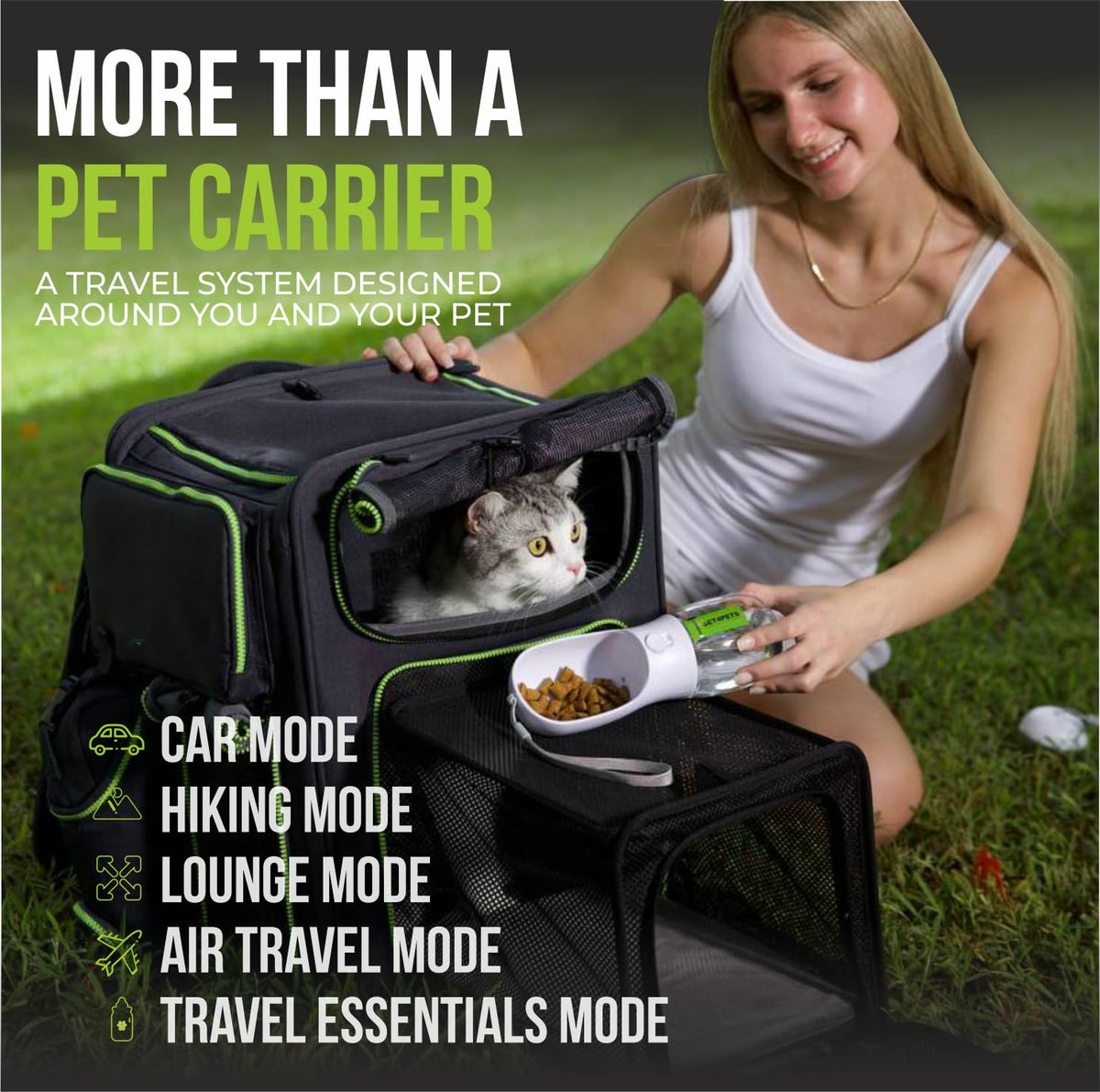 Expandable Cat Carrier Backpack I8968