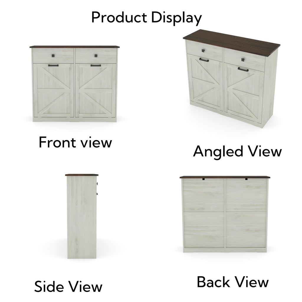 39" Double Tilt-Out Trash Cabinet for 20 Gallon Cans R647