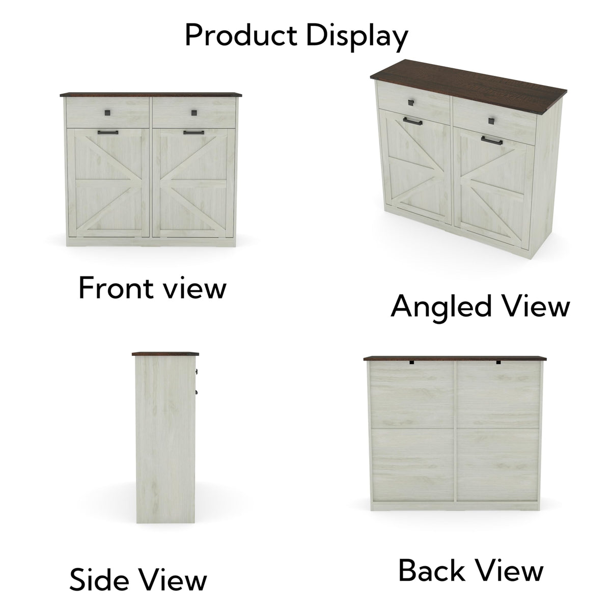 39" Double Tilt-Out Trash Cabinet for 20 Gallon Cans R647