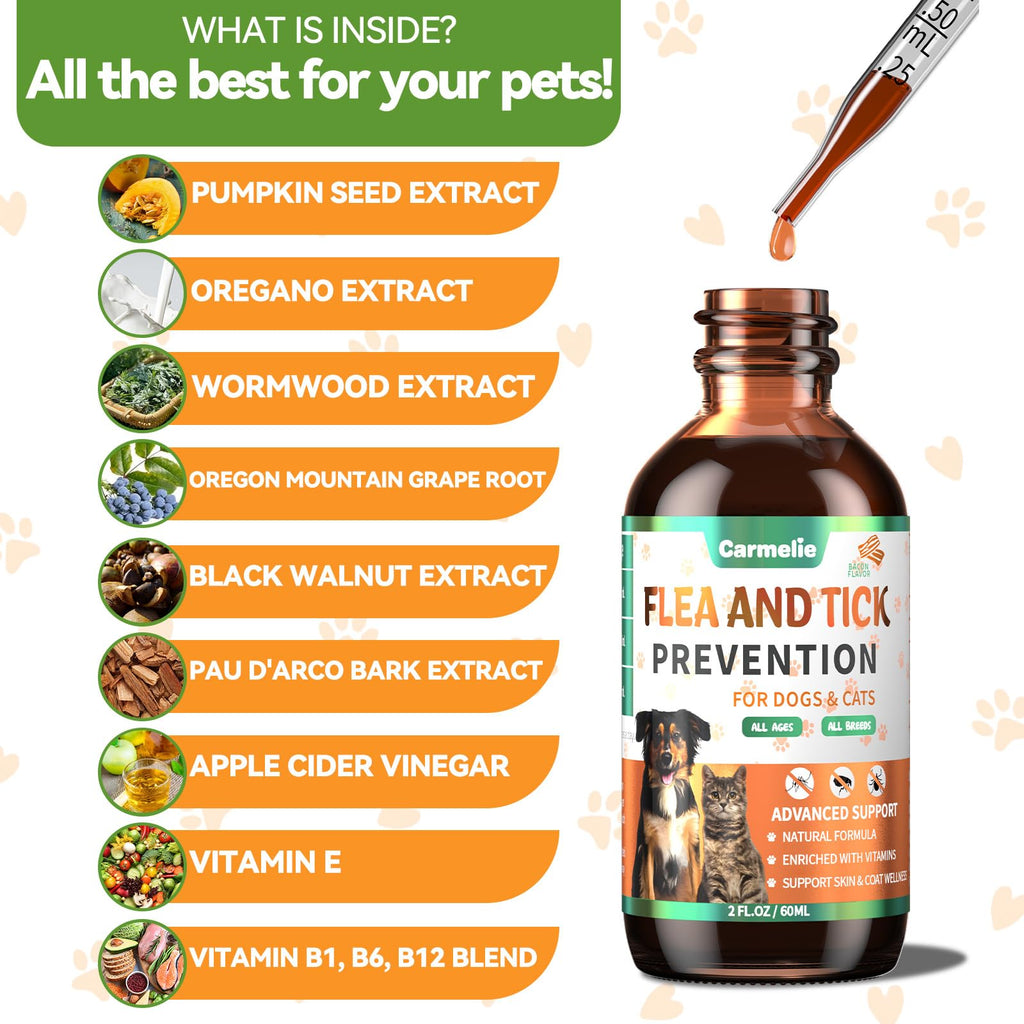 Flea and Tick Prevention for Dogs and Cats 60ml R538
