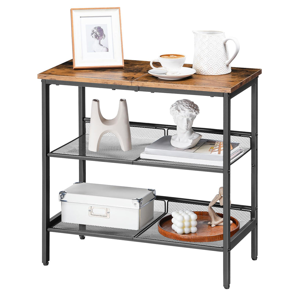 3-Tier Narrow End Table with Adjustable Shelves X37189