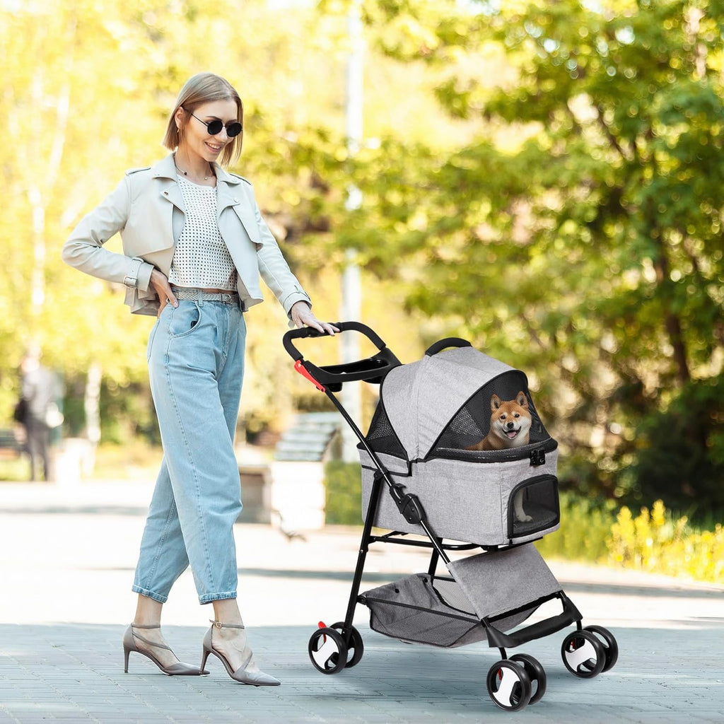3 in1 Foldable Pet Stroller with 4 Wheels X847188