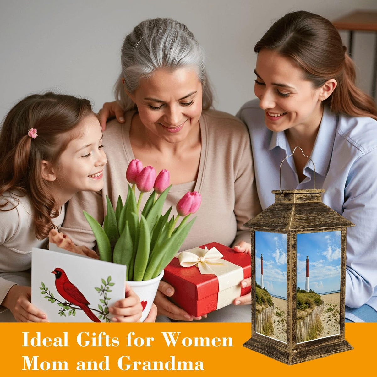 Solar Lantern Outdoor Waterproof LED Hanging Tabletop Lamp N145