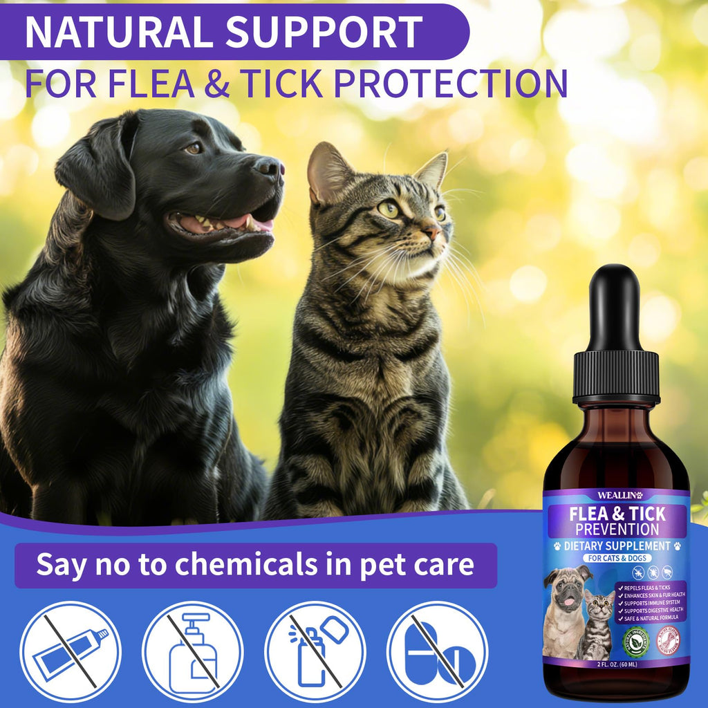 Flea and Tick Prevention for Cats & Dogs 60ml J2748