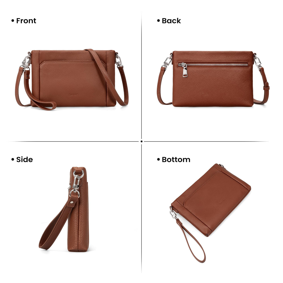 Genuine Leather Wristlet Wallet with Built in Wallet M808