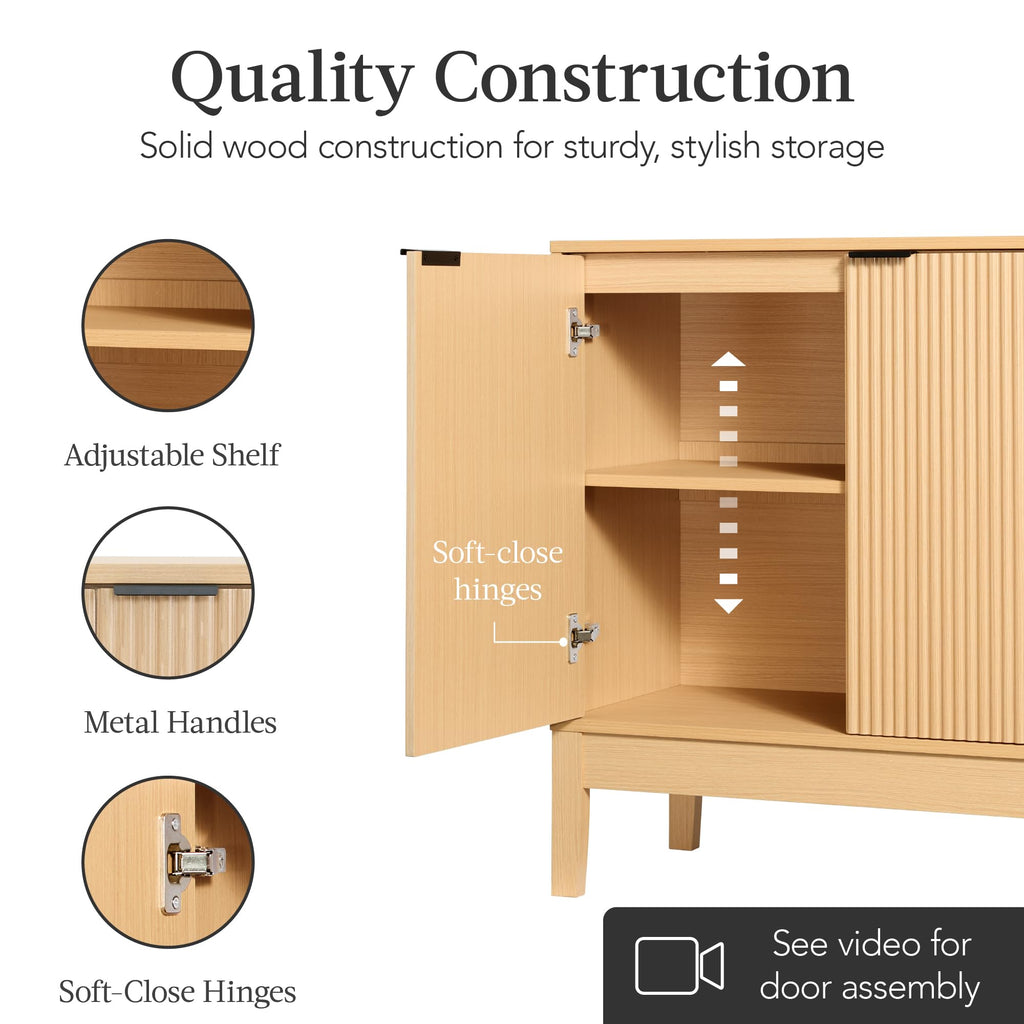 2-Door Storage Cabinet with Adjustable Shelves Q4388