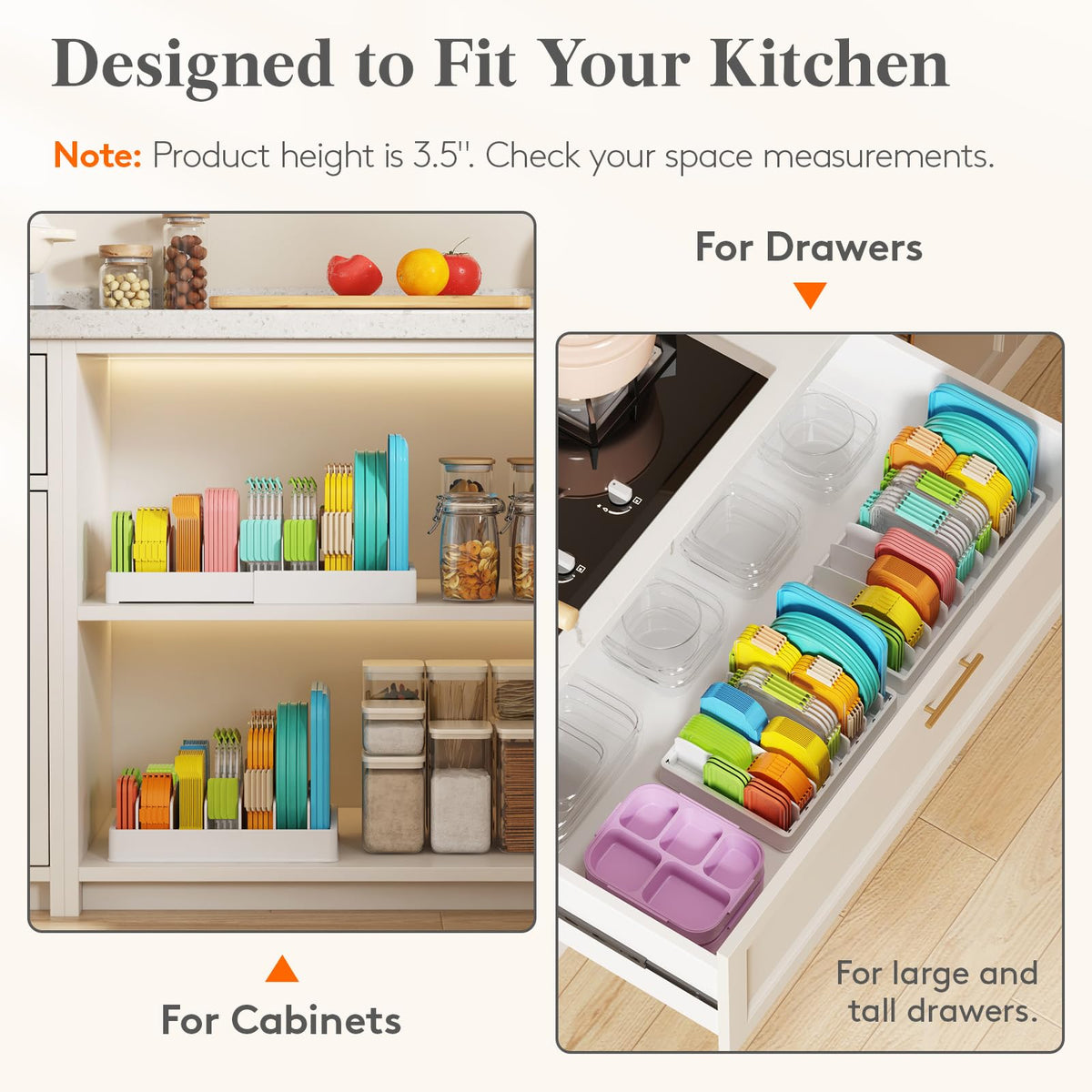 Kitchen Cabinet Organizer with 7 Sections Y63499