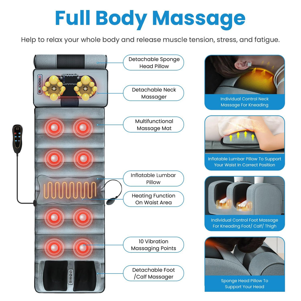 Full Body Massage Mat with Heat X7840