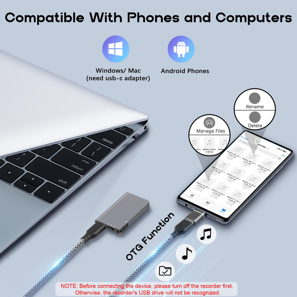 64GB Magnetic Voice Activated Recorder A160