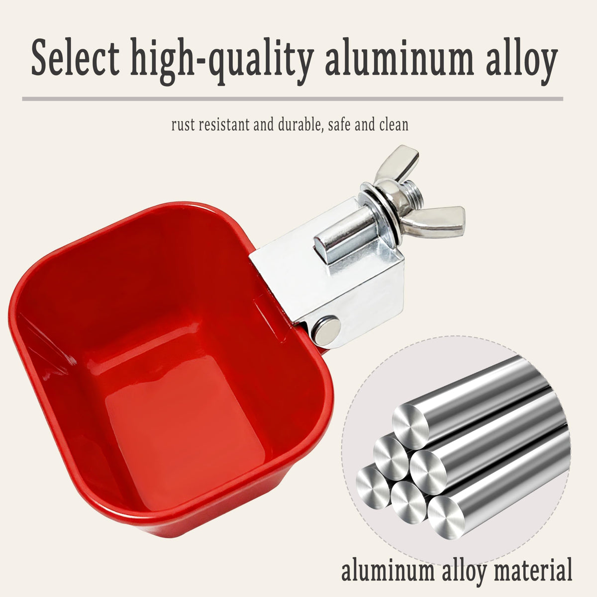 Aluminum Alloy Chicken Waterer Feeder E959