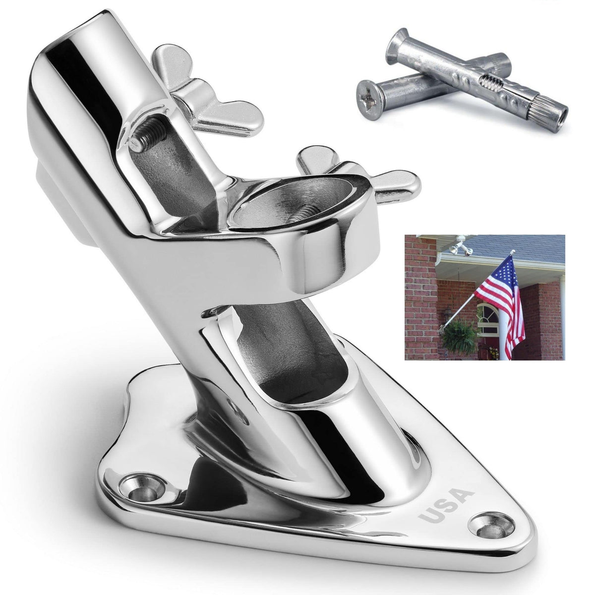 1 Inch Stainless Steel Flag Pole Holder J3271