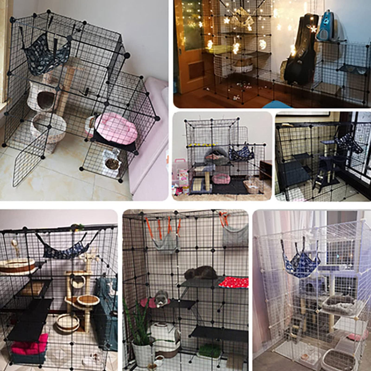Metal Wire Small Animal Cage 147 * 147 * 146cm R364