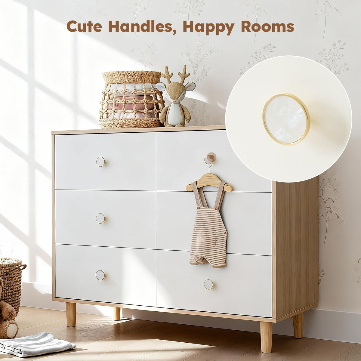 White 6 Drawer Baby Dresser E31986
