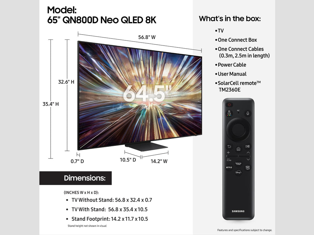 65-Inch QLED 8K Mini LED Smart TV I737978