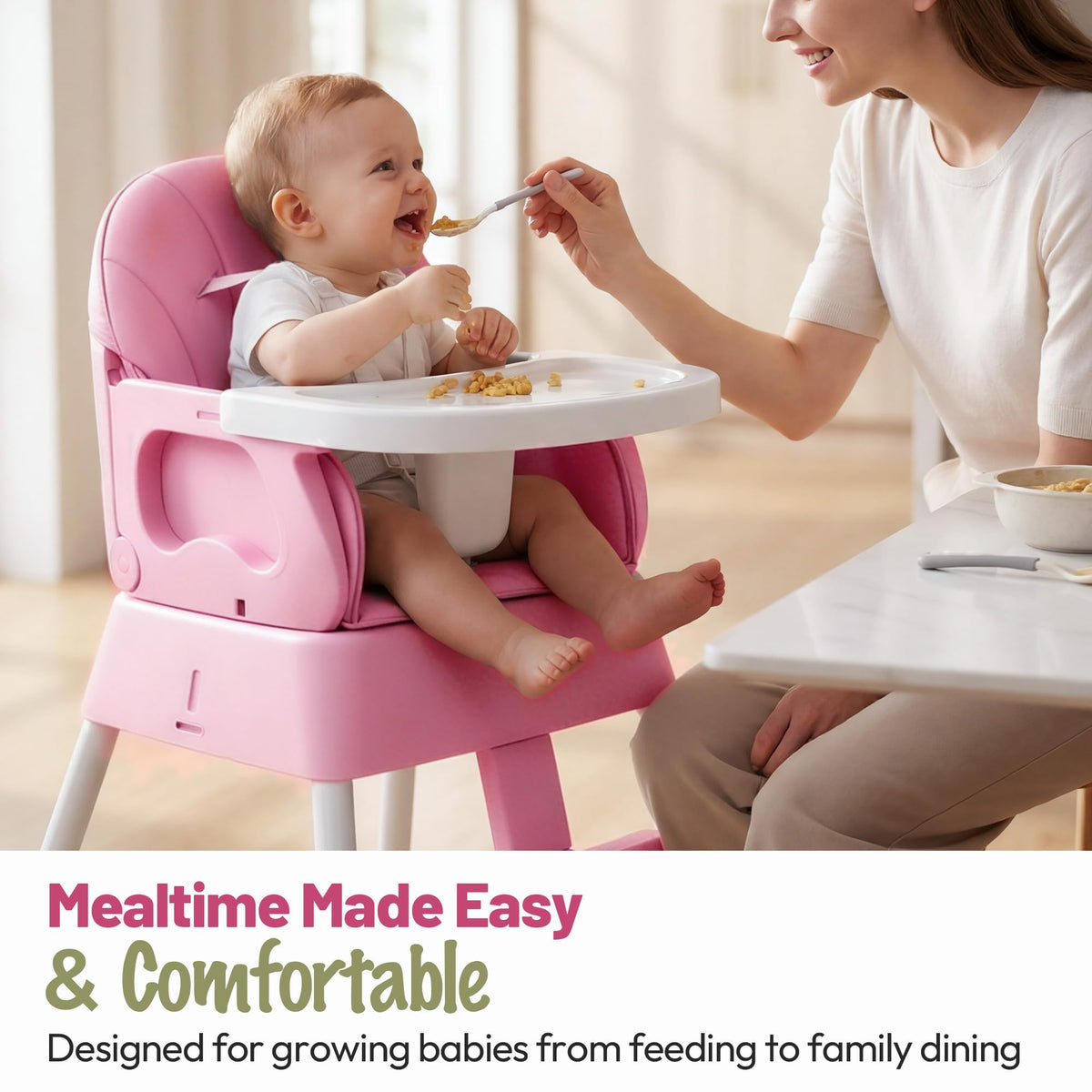 5 in 1 Foldable Baby High Chair Y118919