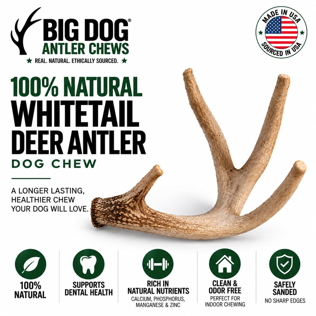 Natural Antler Dog Chew R66692