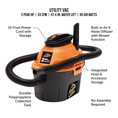 2.5 Gallon Wet/Dry Utility Shop Vacuum W94739