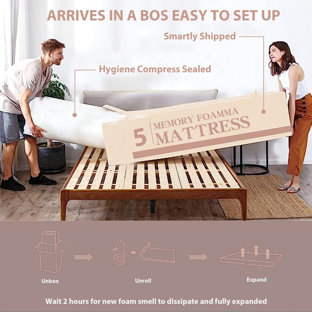 5 Inch Twin Memory Foam Mattress Q767748