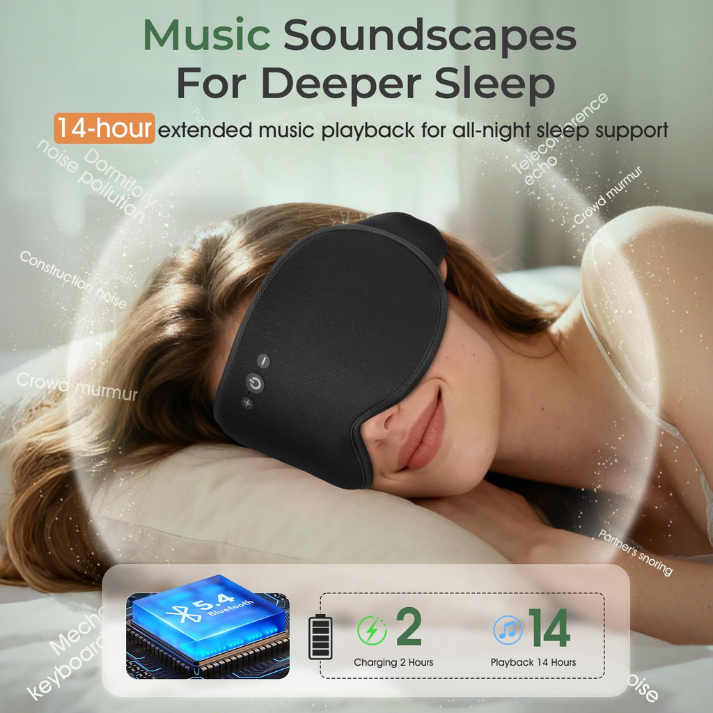 Bluetooth Sleep Mask with Hot & Cold Gel Insert O304