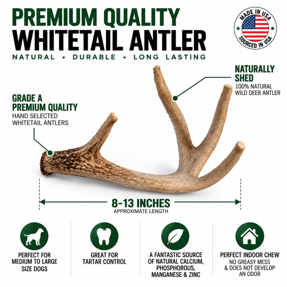 Natural Antler Dog Chew R66692