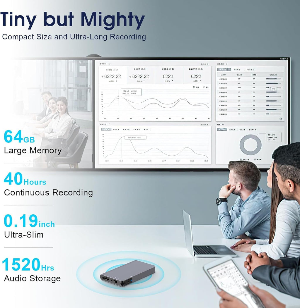 64GB Magnetic Voice Activated Recorder A160
