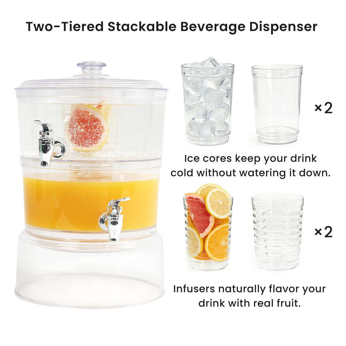 2 Gallon Beverage Dispenser with Stand T48710