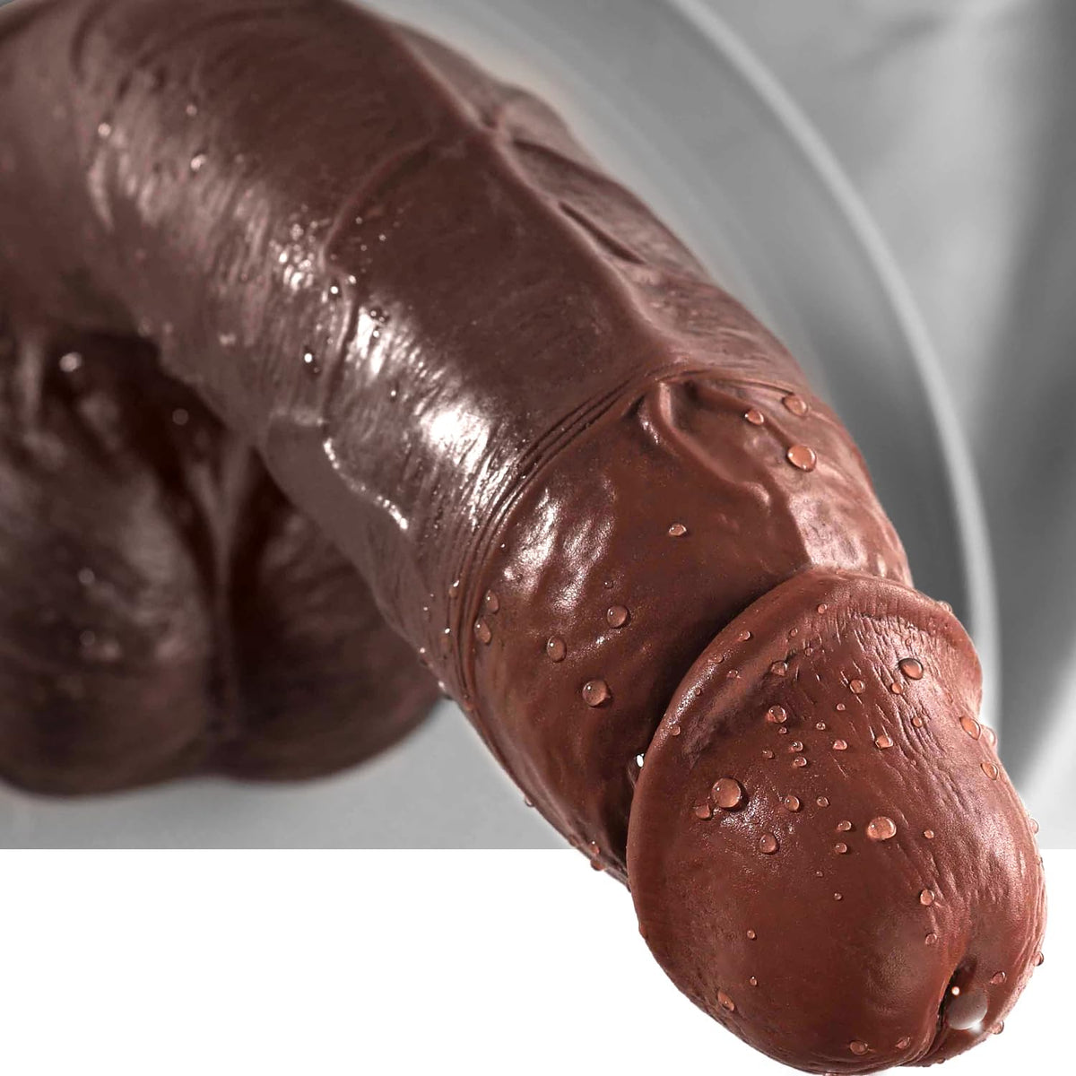 10" Realistic Big Black Curved Dildo with Suction Cup F24191