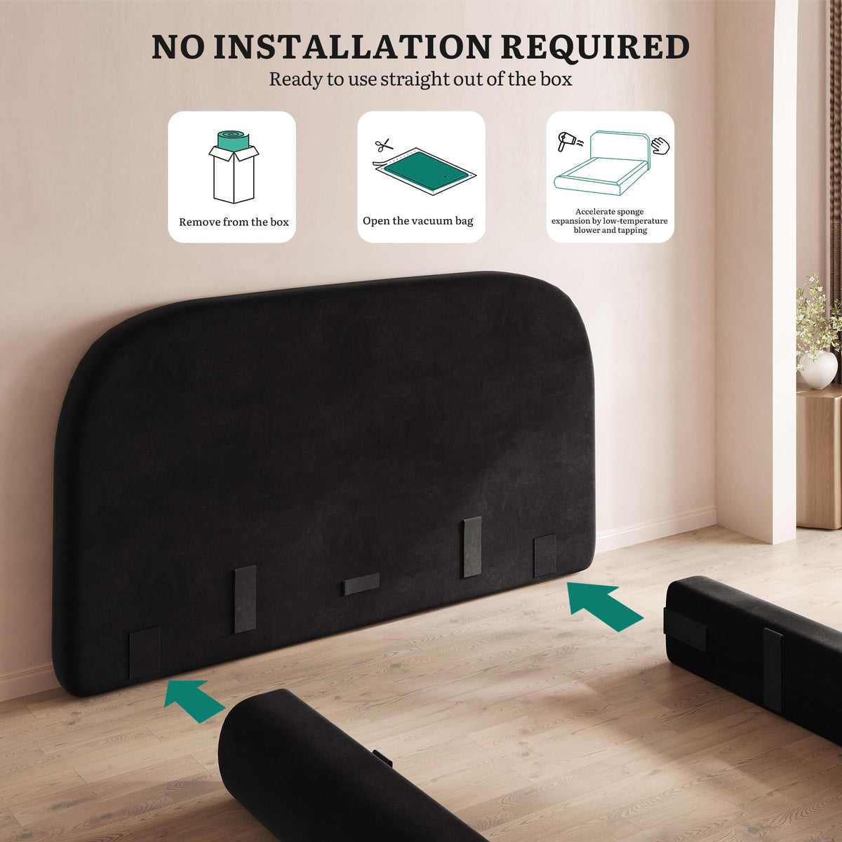 Queen Size Bed Frame with Headboard V759561