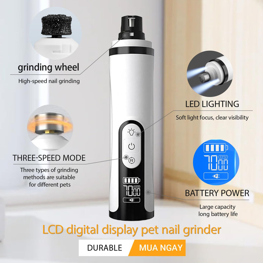 Silent Rechargeable Electric Pet Nail Grinder K883500