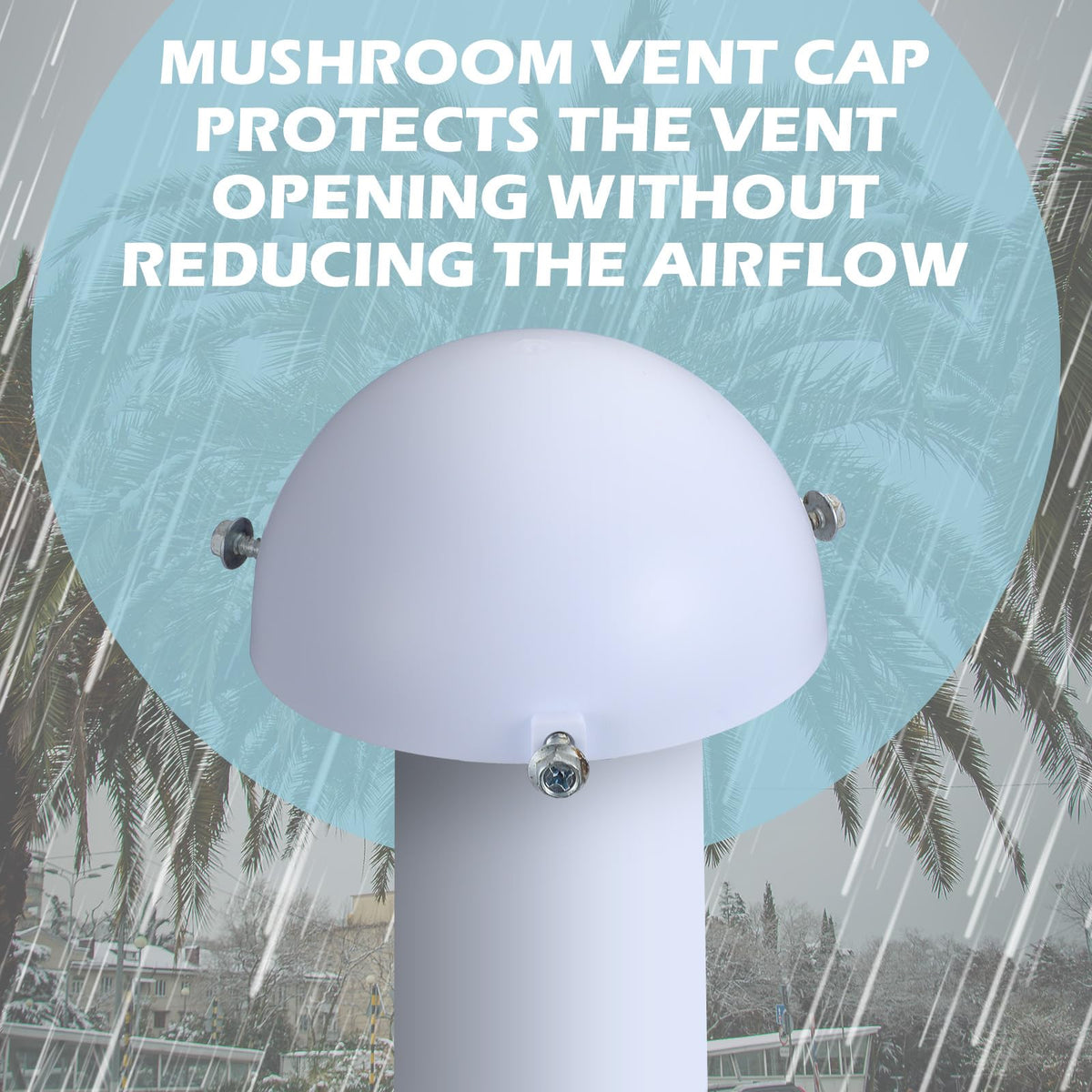 2 Pcs White Mushroom Vent Cap P207889