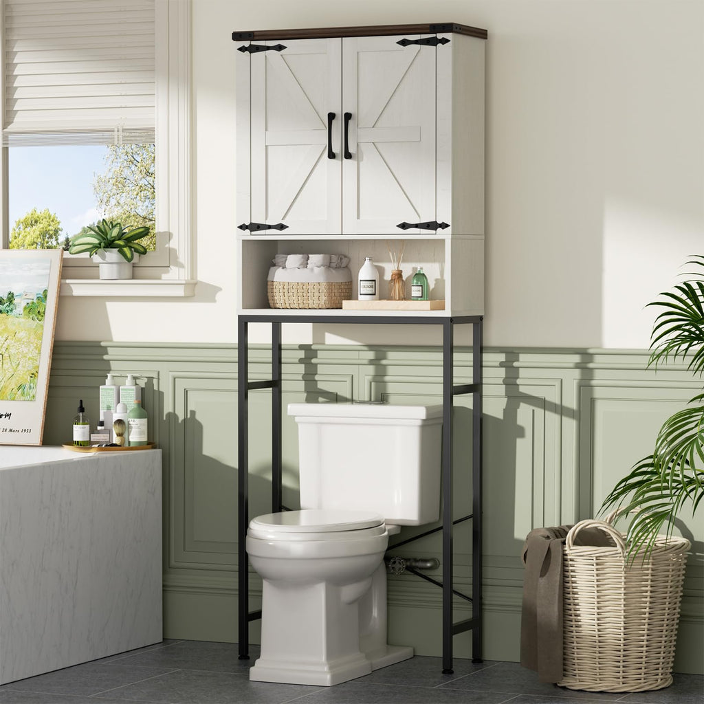 Over The Toilet Storage Cabinet with Adjustable Shelf, White M553662