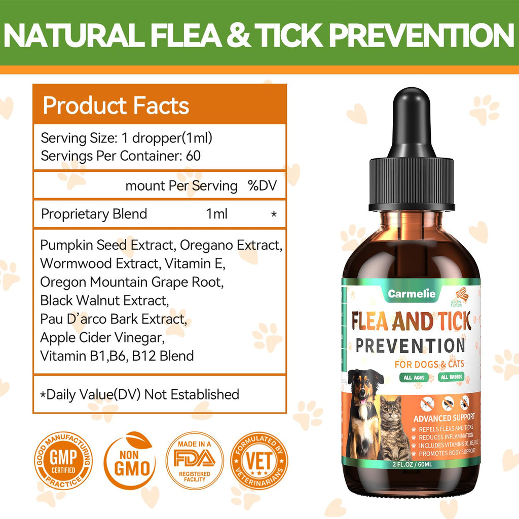 Flea and Tick Prevention for Dogs and Cats 60ml R538