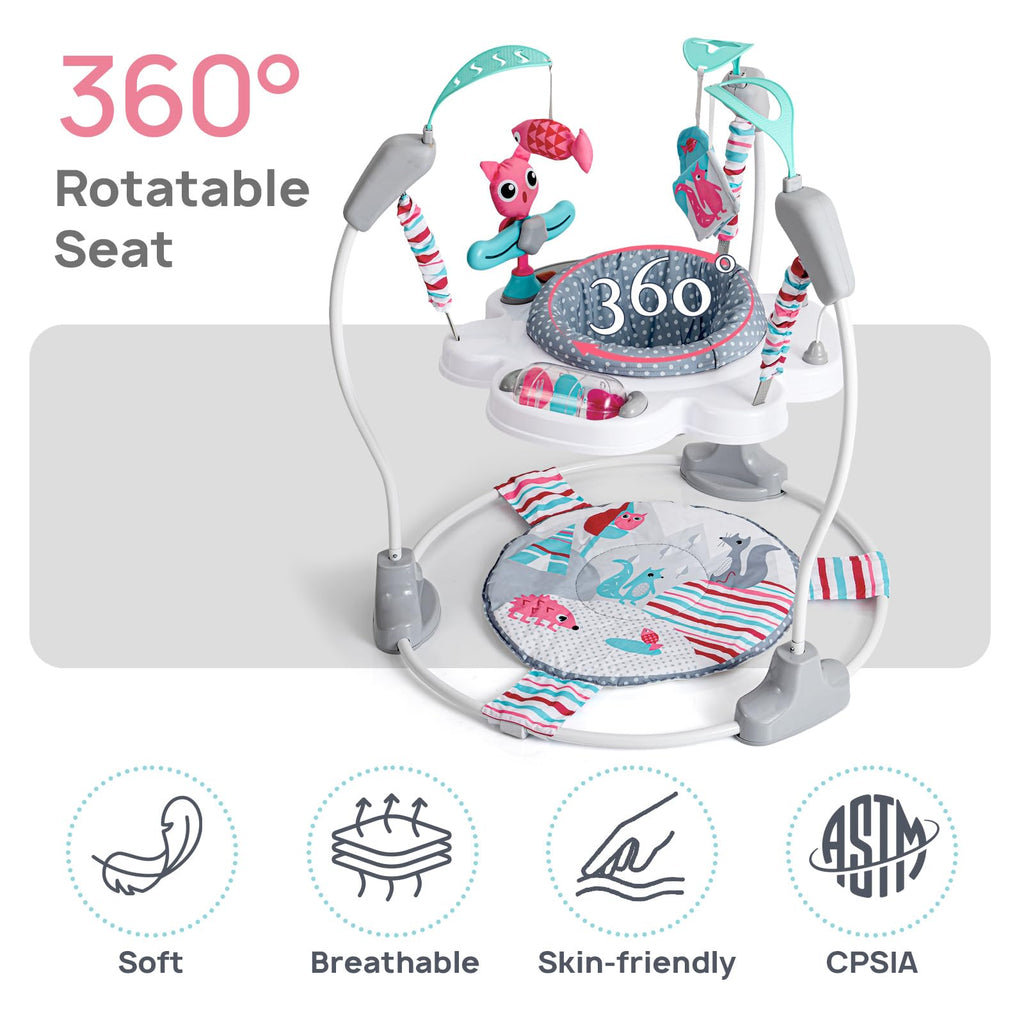 Baby Jumper Activity Center with Music & Lights, Pink N75975