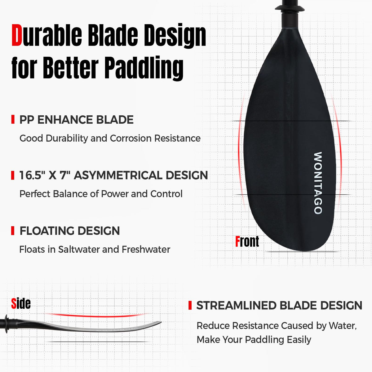 Adjustable Lightweight Kayak Paddle E6115