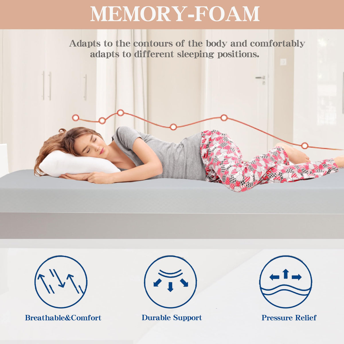 5 Inch Twin Memory Foam Mattress Q767748