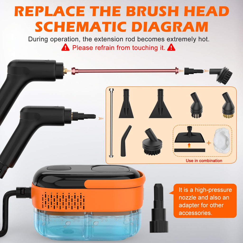 Portable Handheld Steam Cleaner with 16 Accessories Y720
