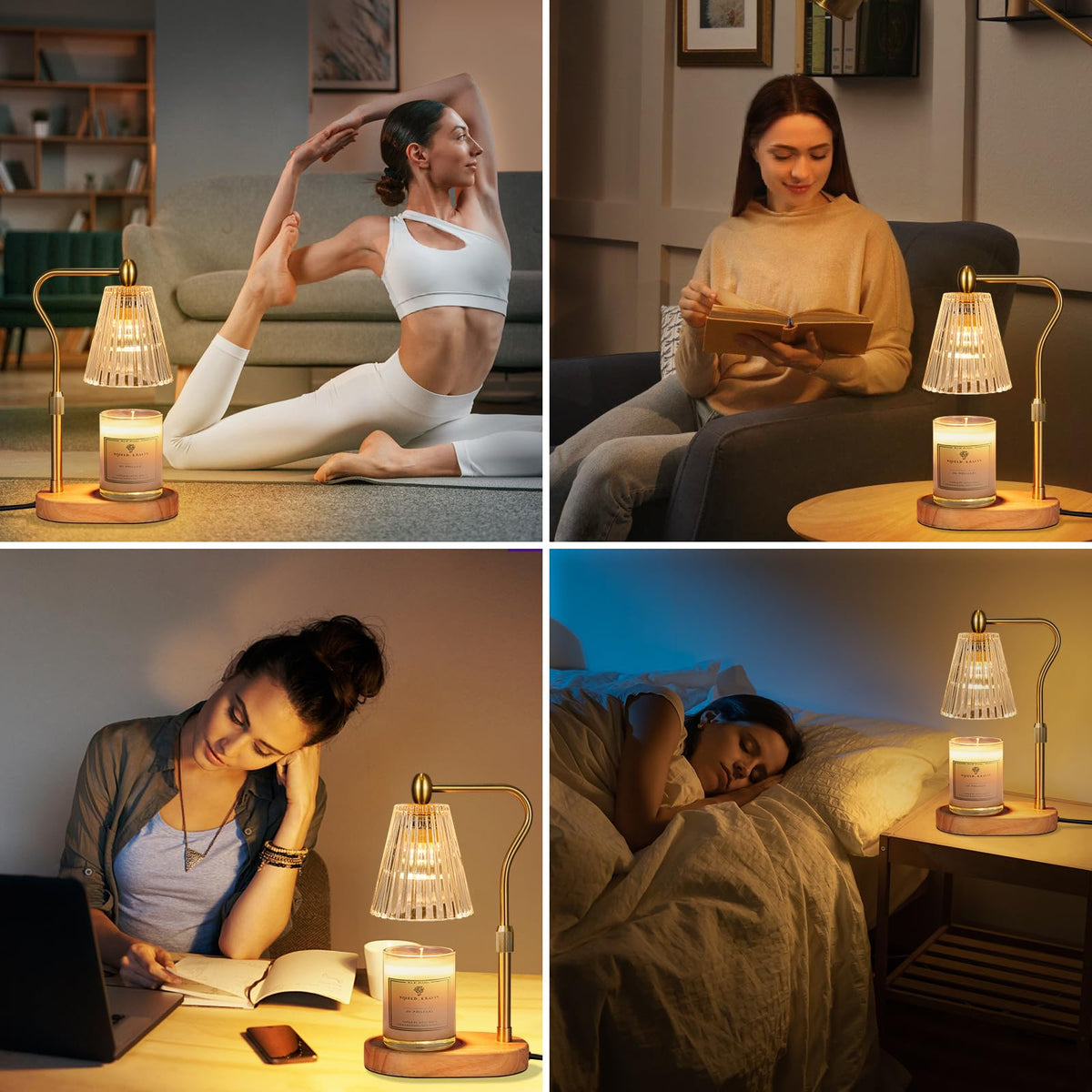 Candle Warmer Lamp with Timer and Dimmer Adjustable Height S8984