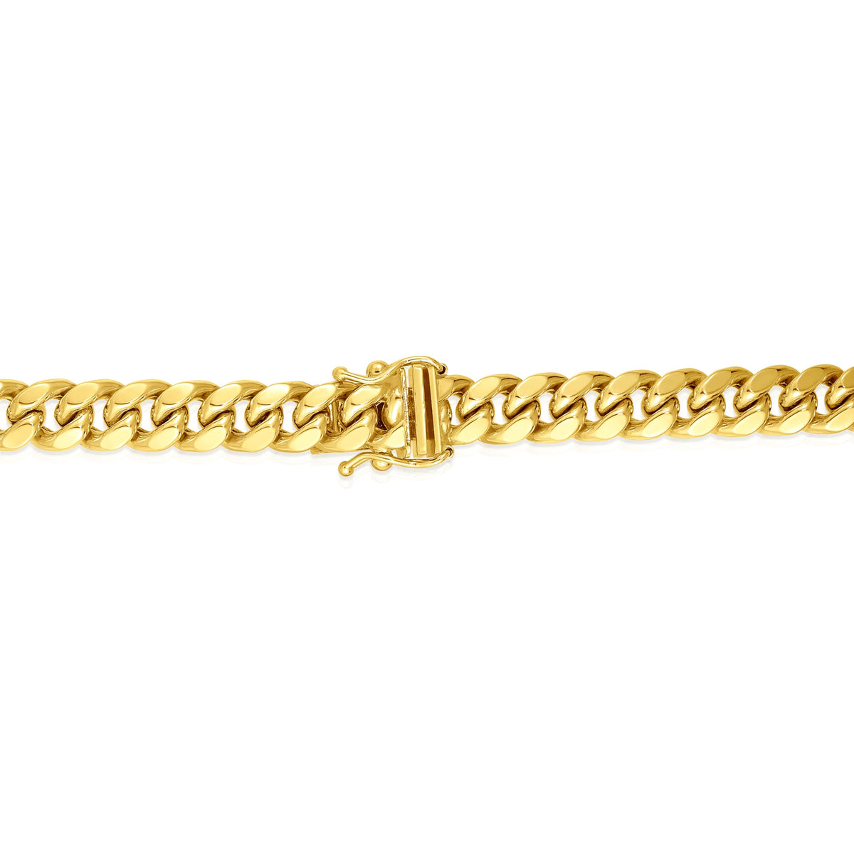 10k Yellow Gold 7mm Miami Cuban Link Chain Necklace B13790