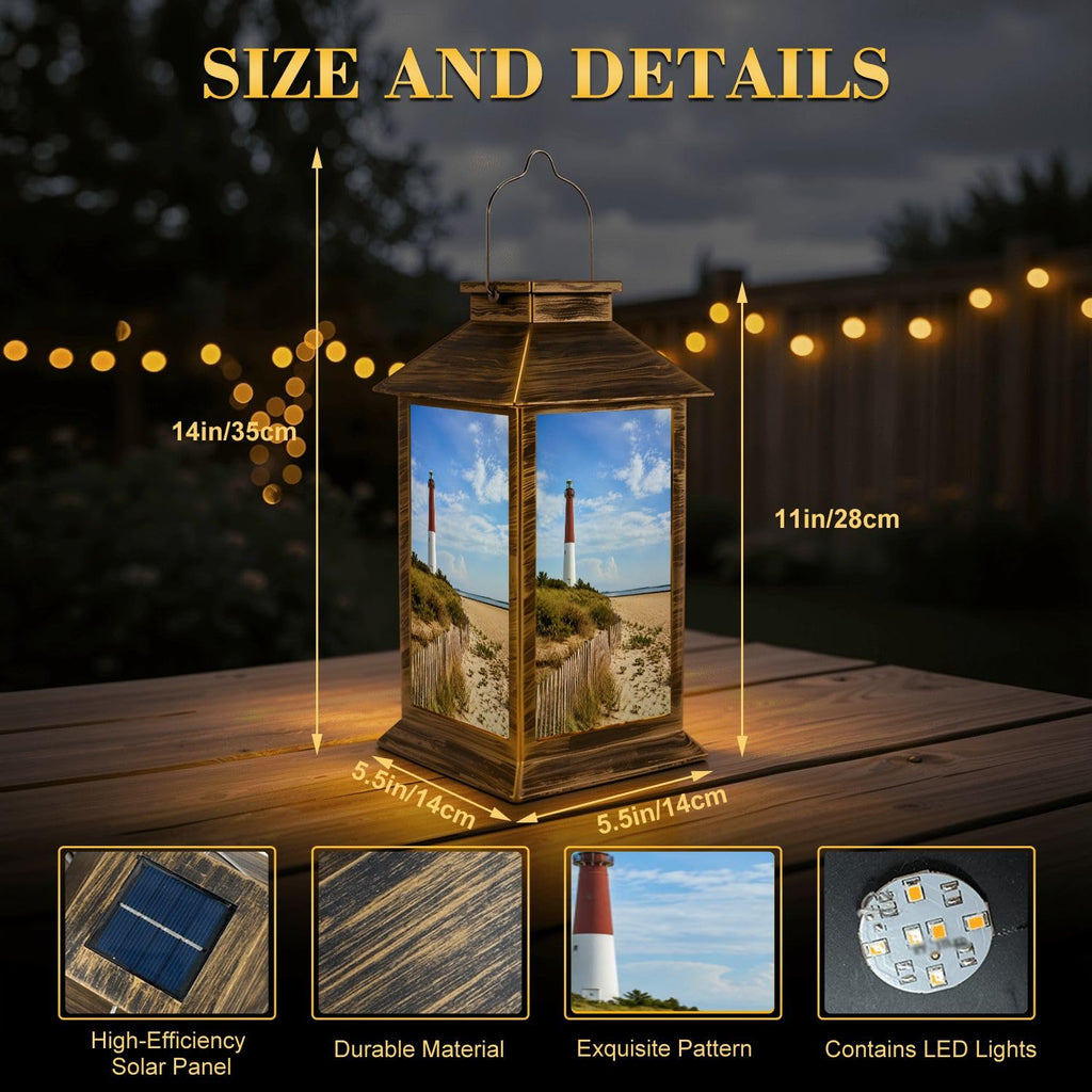 Solar Lantern Outdoor Waterproof LED Hanging Tabletop Lamp N145