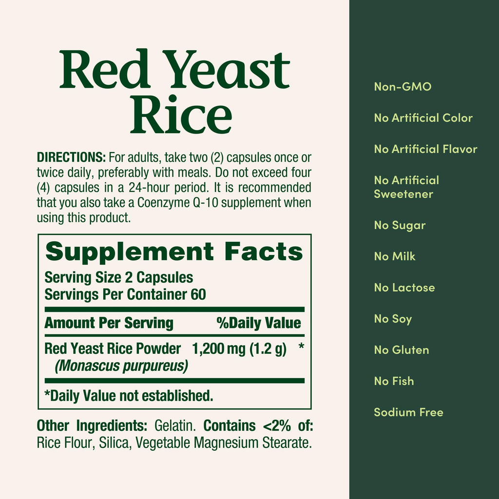 Red Yeast Rice Herbal Supplement W73331