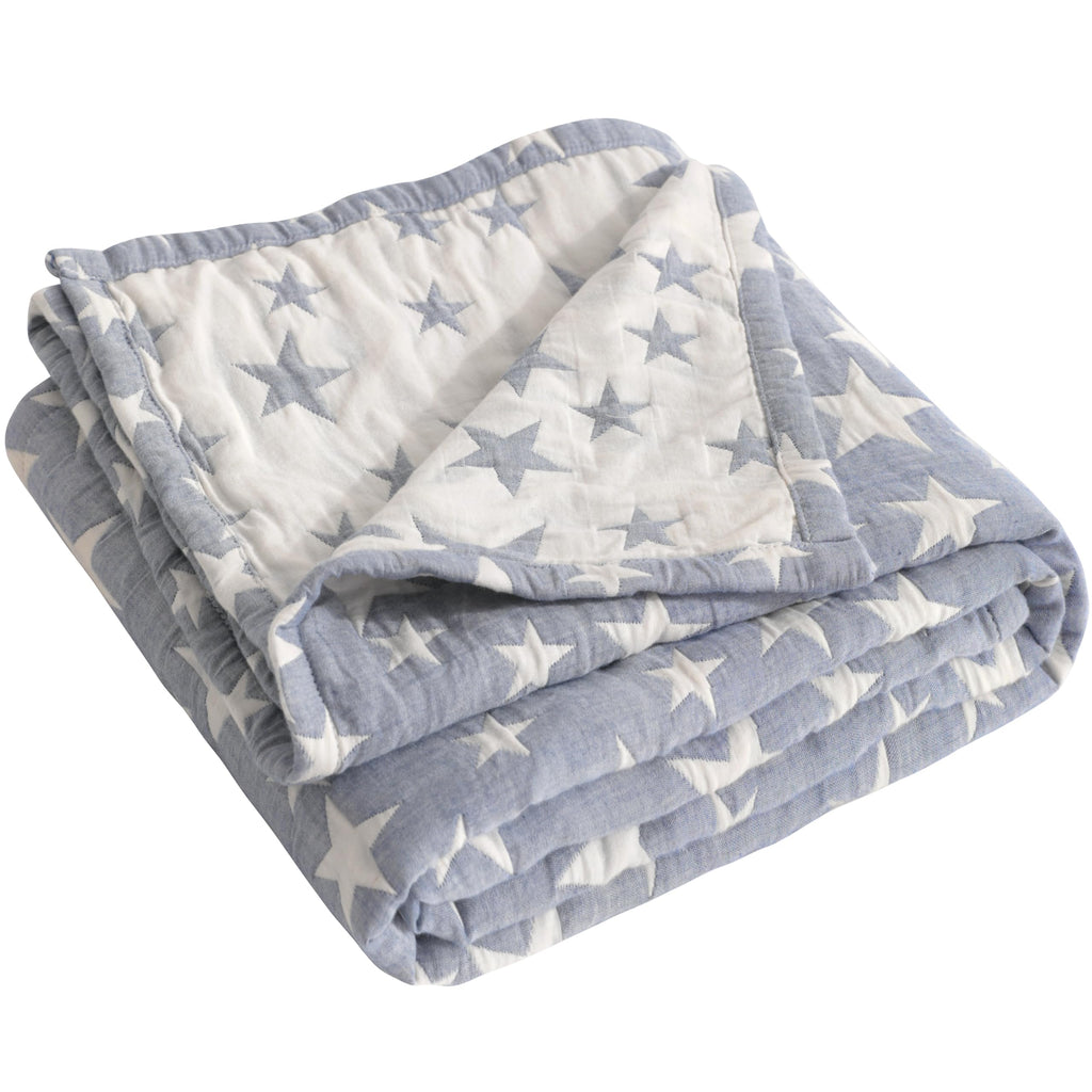 Blue Muslin Toddler Blanket N69437