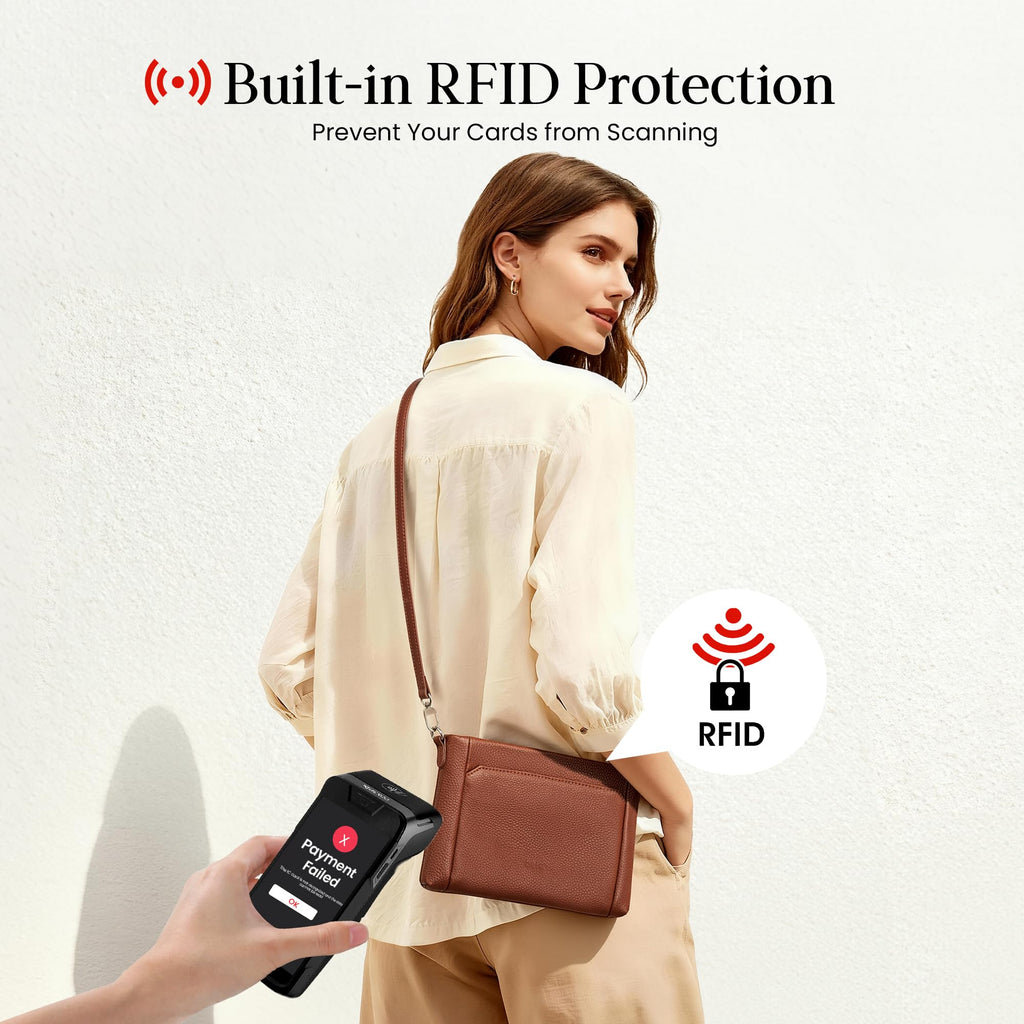 Genuine Leather Wristlet Wallet with Built in Wallet M808